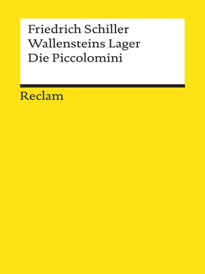 cover image of Wallensteins Lager. Die Piccolomini